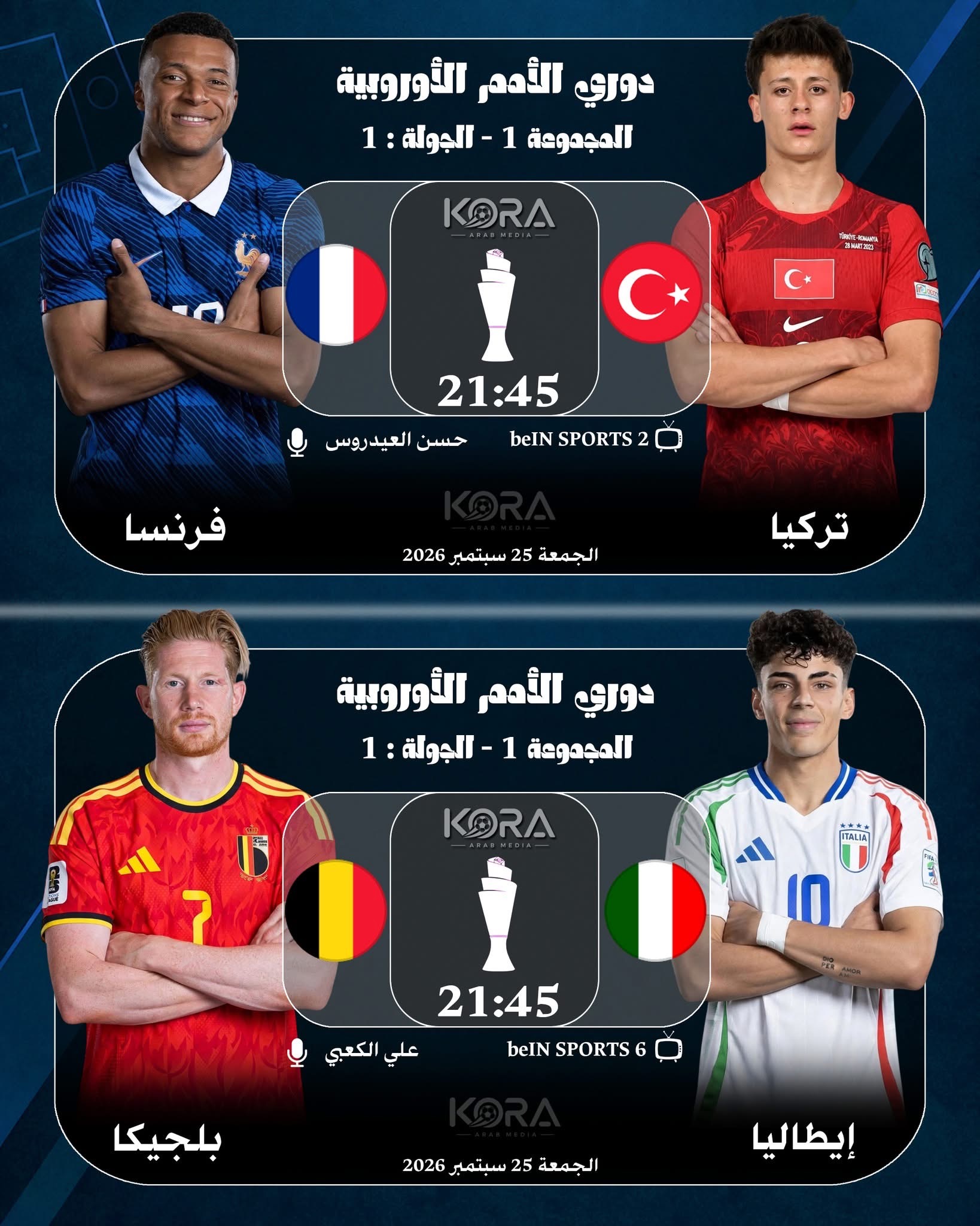 دوري الأمم الأوروبية.. قمتان ناريتان في افتتاح الجولة الأولى للمجموعة الأولى